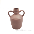 Ceramic Flower Vase Double handle ceramic vase Sandy finish Supplier